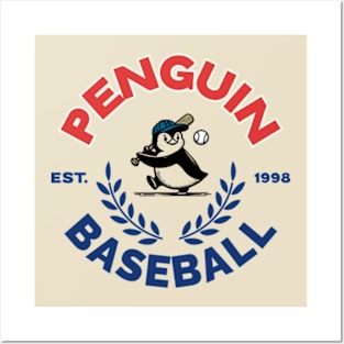 Cute Penguin Baseball Lover Posters and Art